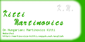 kitti martinovics business card